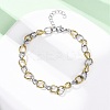 304 Stainless Steel Cuban Link Chains Bangles for Women BJEW-B150-08GP-2