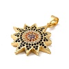 Brass Cubic Zirconia Pendants KK-K275-05G-2