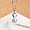 304 Stainless Steel Infinity Pet Urn Ashes Necklaces STAS-Z106-02P-1