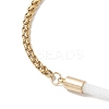 304 Stainless Steel Wheat Chains with Nylon Cord Mixed Chain Bracelets BJEW-JB13288-01-3