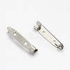 Iron Brooch Pin Back Safety Catch Bar Pins with 2-Hole IFIN-N3292-01-1