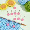 10Pcs 10 Style Number 0~9 Acrylic Charms Locking Stitch Markers HJEW-AB00651-4