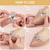 4Pcs 2 Colors Bowknot Alloy Rhinestone Shoe Decorations FIND-CP0002-23-6