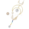 Brass Link Connectors and Glass Suncatchers HJEW-JM04729-3