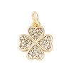 Rack Plating Brass Micro Pave Clear Cubic Zirconia Charms LS-KK-Z060-13G-1