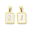 Ion Plating(IP) 304 Stainless Steel Pave Shell Pendants X-STAS-G327-01G-J-1