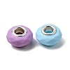 Spray Painted Faceted Resin European Beads RESI-C063-02F-2