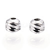Rhodium Plated 925 Sterling Silver Beads STER-T004-78P-2.5mm-2