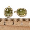 Natural Prehnite Faceted Oval Pendants G-I375-02G-04-3