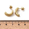 201 Stainless Steel Triple Stud Earrings EJEW-Z151-01G-5