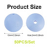 50Pcs Food Grade Eco-Friendly Silicone Beads SIL-TA0002-89H-3