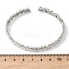 Heart Brass Cuff Bangles for Women BJEW-C144-01B-P-5
