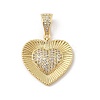 Brass Micro Pave Cubic Zirconia Pendants KK-U047-12G-1