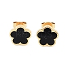 Flower Resin Stud Earrings X-EJEW-K281-01G-03-1