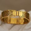304 Stainless Steel Hollow Geometric Hinged Cuff Bangles for Women WG16A84-01-2