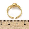 316 Stainless Steel with Natural Mixed Gemstone Cuff Rings RJEW-Z098-01G-05-5