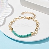 Waxed Cotton Cords Braided Link Bracelets BJEW-JB09963-02-2