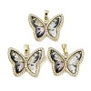 Real 18K Gold Plated Rack Plating Brass Micro Pave Cubic Zirconia Pendants KK-R161-05G-06-1