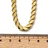 304 Stainless Steel Horse Eye Twisted Chain Necklaces for Women Men NJEW-A046-01G-5