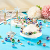 72Pcs 18 Styles Luminous Handmade Gold Sand Lampwork Beads LAMP-TA0001-39-8