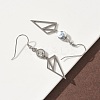 304 Stainless Steel Triangle Dangle Earrings EJEW-Z129-07P-3