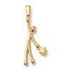 PVD Vacuum Plating 304 Stainless Steel Pendants STAS-M322-23G-1