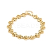 Brass Micro Pave Clear Cubic Zirconia Link Bracelets for Women BJEW-F504-14G-4