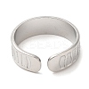 Non-Tarnish 304 Stainless Steel Open Cuff Rings RJEW-K245-72P-2