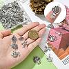 100Pcs 10 Styles Autumn Tibetan Style Alloy Pendants TIBEP-CJ0002-56-4