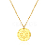 Stylish 304 Stainless Steel Star of David Pendant Necklace for Women's Daily Wear NW9851-1-2