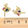 Rack Plating Brass Cubic Zirconia Pendants KK-M258-06G-02-3