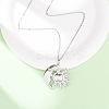 304 Stainless Steel Sun Moon Pendant Cable Chain Necklaces for Men Women NJEW-K308-04D-P-3