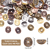 320Pcs 8 Colors Tibetan Style Wavy Spacer Beads TIBEP-PH0001-45-5