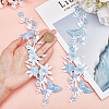 4Pcs Polyester Embroidered Sew on/Iron on Collar Decoration DIY-GF0006-08A-3