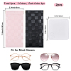 2Pcs 2 Colors PU Imitation Slip-in Leather Glasses Case AJEW-CN0003-26D-2