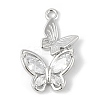 Brass Micro Pave Clear Cubic Zirconia Pendants KK-R219-33P-1