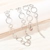 304 Stainless Steel 6MM and 10MM Ring Link Chain Necklaces NJEW-P343-02A-P-3