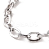 304 Stainless Steel Cable Chain Bracelet for Men Women BJEW-E031-05C-P-2