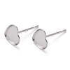 Non-Tarnish 304 Stainless Steel Stud Earring Settings STAS-J032-13-4