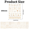 3D Bronzing Moon Sun Star Nail Art Stickers DIY-WH0449-47-2