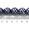 Handmade Blue and White Porcelain Beads Strands PORC-I027-04B-4