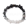 Natural Eagle Eye Stone Chips Beaded Stretch Bracelets for Women BJEW-TA00557-05-2