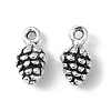 Pine Cone Tibetan Style Alloy Pendants TIBEP-R344-25AS-LF-1