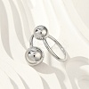 304 Stainless Steel Round Cuff Rings for Women RJEW-A063-01E-P-2