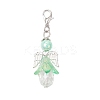 Flower Angel Acrylic & Glass Pendants Decorations HJEW-JM03604-4