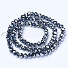 Electroplate Glass Beads Strands EGLA-A034-T6mm-C09-2