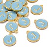 Golden Plated Alloy Enamel Charms X-ENAM-S118-04J-4