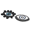 30Pcs 6 Style Eye & Eyelash Polyester Embroidery Cloth Iron on/Sew on Patches PATC-FG0001-51-3