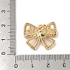 Rack Plating Brass Micro Pave Clear Cubic Zirconia and Plastic Pearl Pendants KK-S366-09G-3