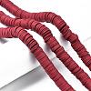 Flat Round Handmade Polymer Clay Beads CLAY-R067-12mm-29-5